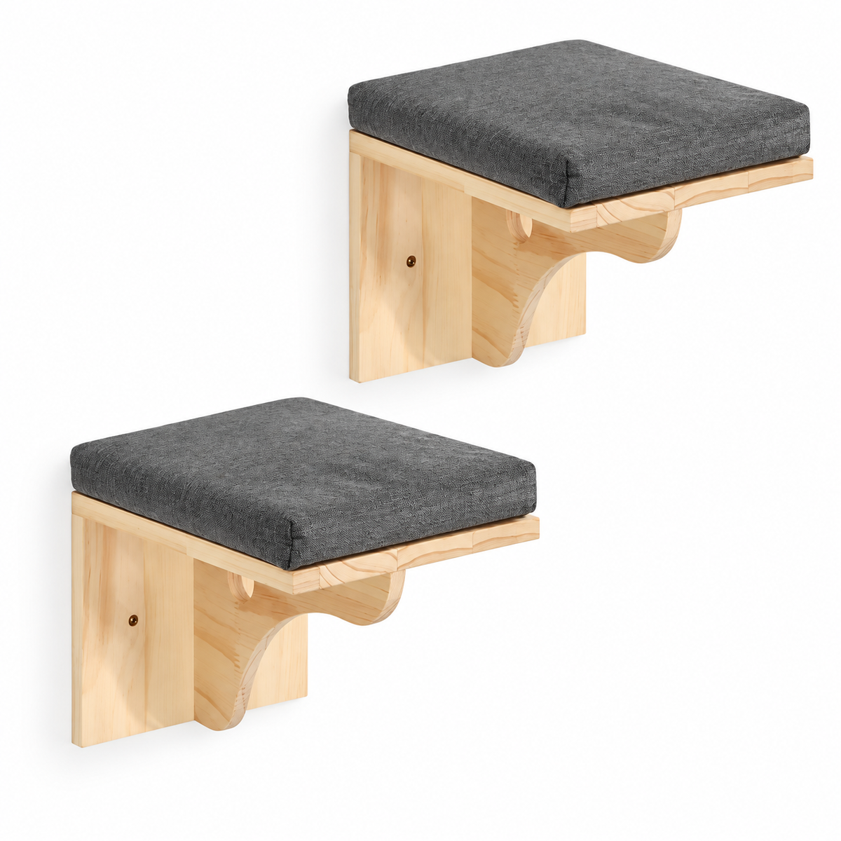 Katzen-Wandregale aus Holz, 11 Bauteile zum Kombinieren