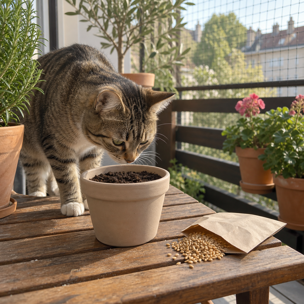 Katzengras-Pflanzset Balkon
