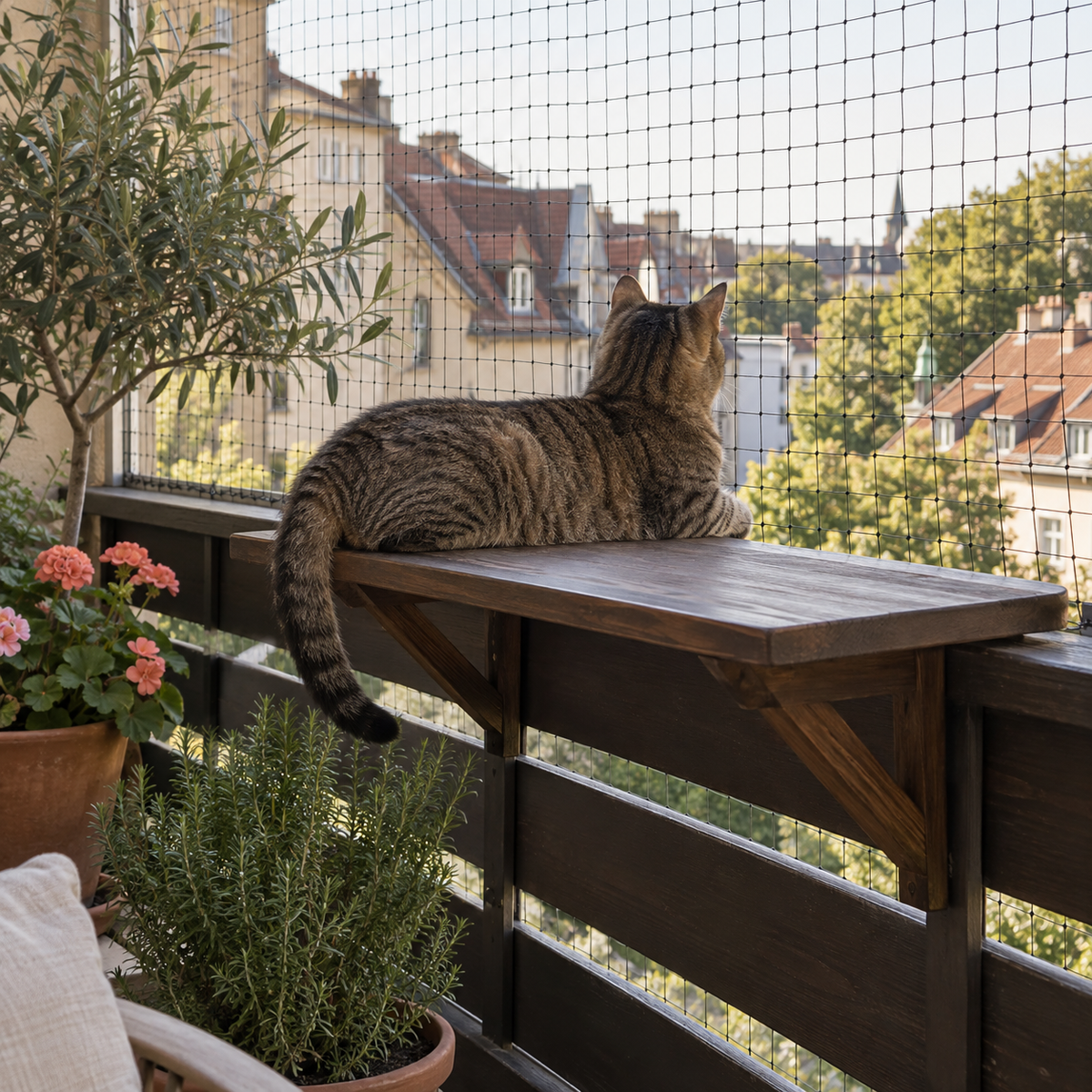 Fenster-Liegebrett mit Sicht