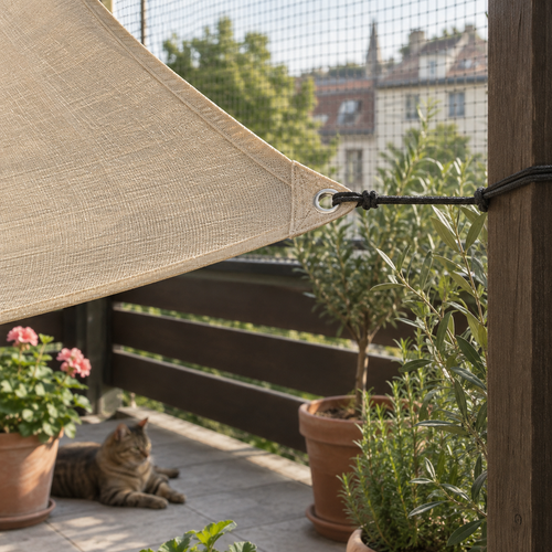 Balkon-Sonnensegel für Katzen