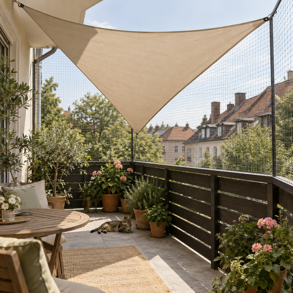 Balkon-Sonnensegel für Katzen