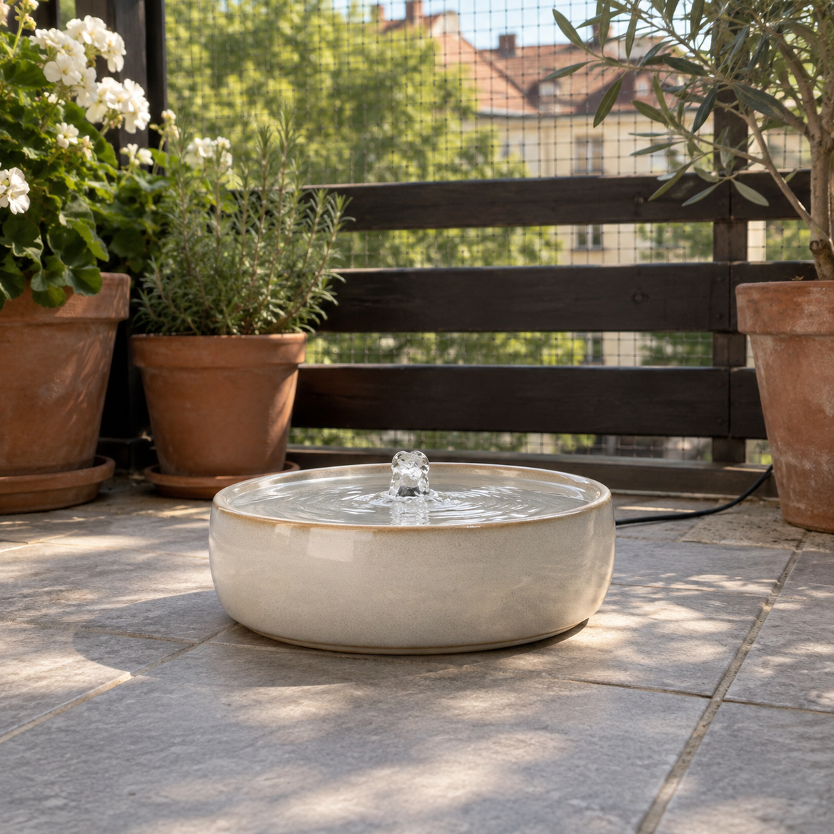 Balkon-Trinkbrunnen outdoortauglich