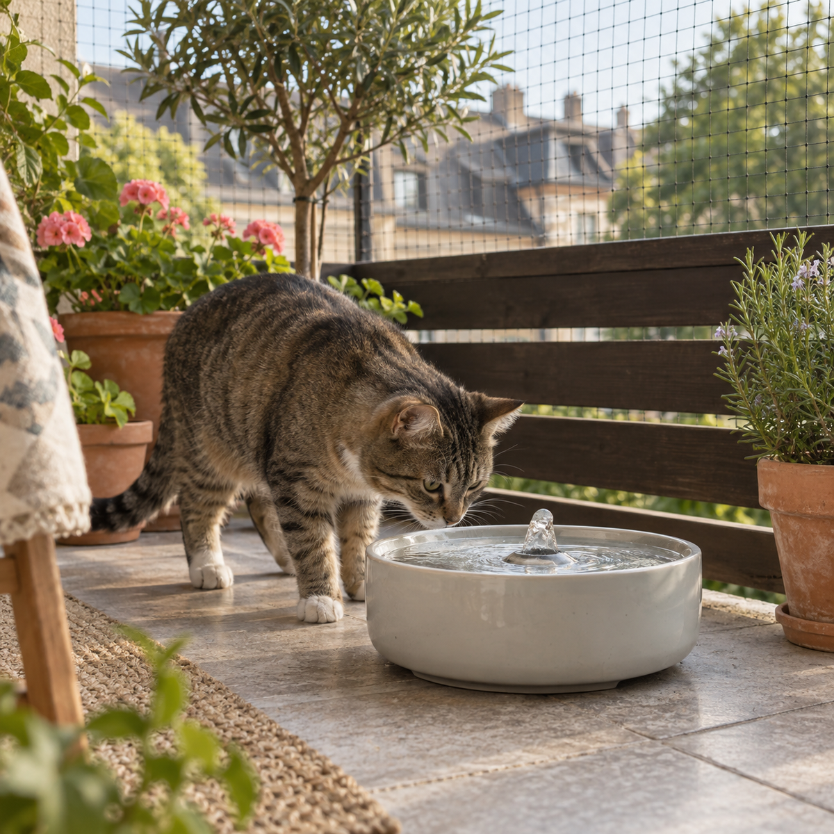Balkon-Trinkbrunnen outdoortauglich